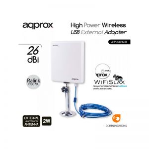 APPROX WIRELESS ADAPTER USB 26dBi 2W